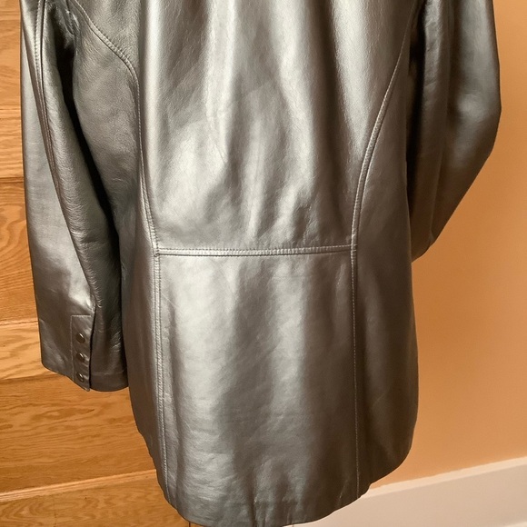 DANIER Metallic Italian Leather Jacket Removable Lining Size M - Picture 8 of 16
